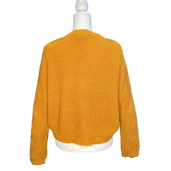 Yellow Knit Pullover Sweater NWT - Picture 2 of 3